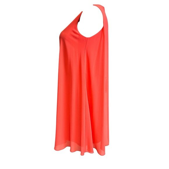Vince Camuto Women's Coral Back Pleat Chiffon Swing Dress - Picture 5 of 12